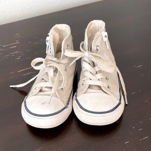 High-top White shimmer Converse All Stars